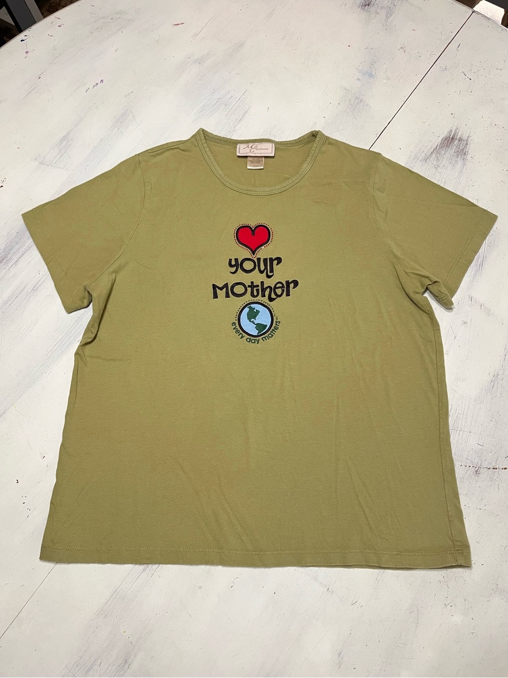 Vintage Naturalist Cotton Love Your Mother Earth Shirt Sz M Every Day Matters